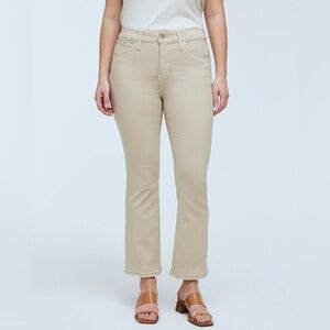 Madewell Kick Out Crop Jean Coated Edition in Summer Dune Size 30